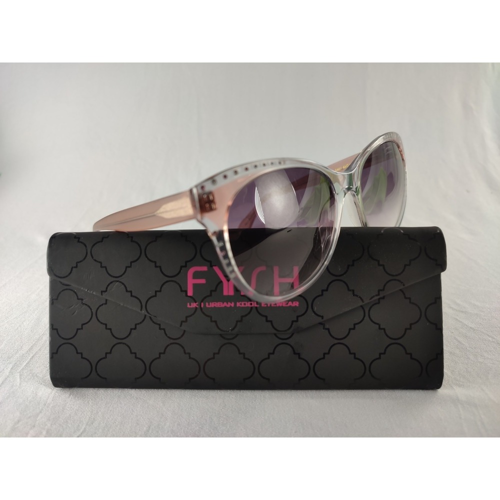 FYSHโ 2040 S407 Women's Sunglasses Clear Pink Rhinestone Cat Eye 53-18-143